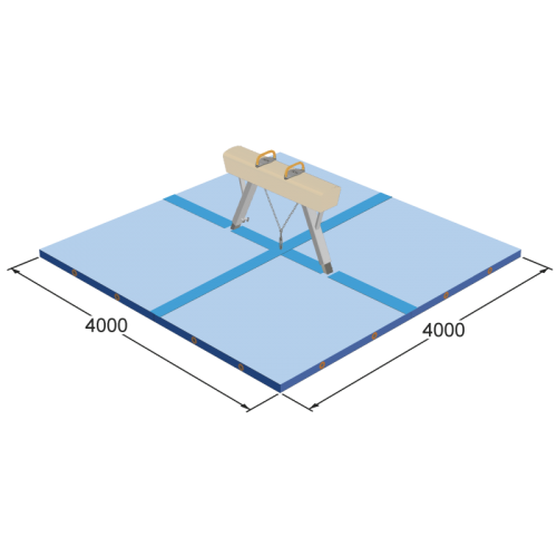 Juego de colchonetas para caballo con arzones