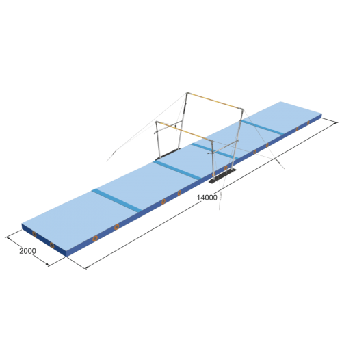 Juego de colchonetas para Paralelas asimétricas